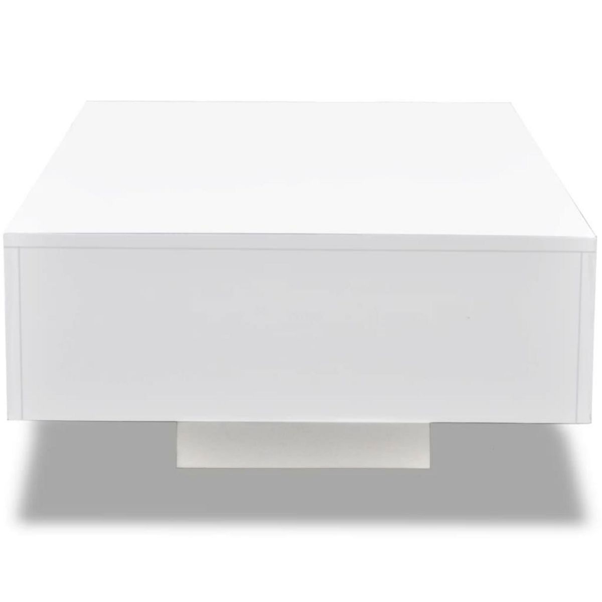 VIDAXL Table basse blanc brillant