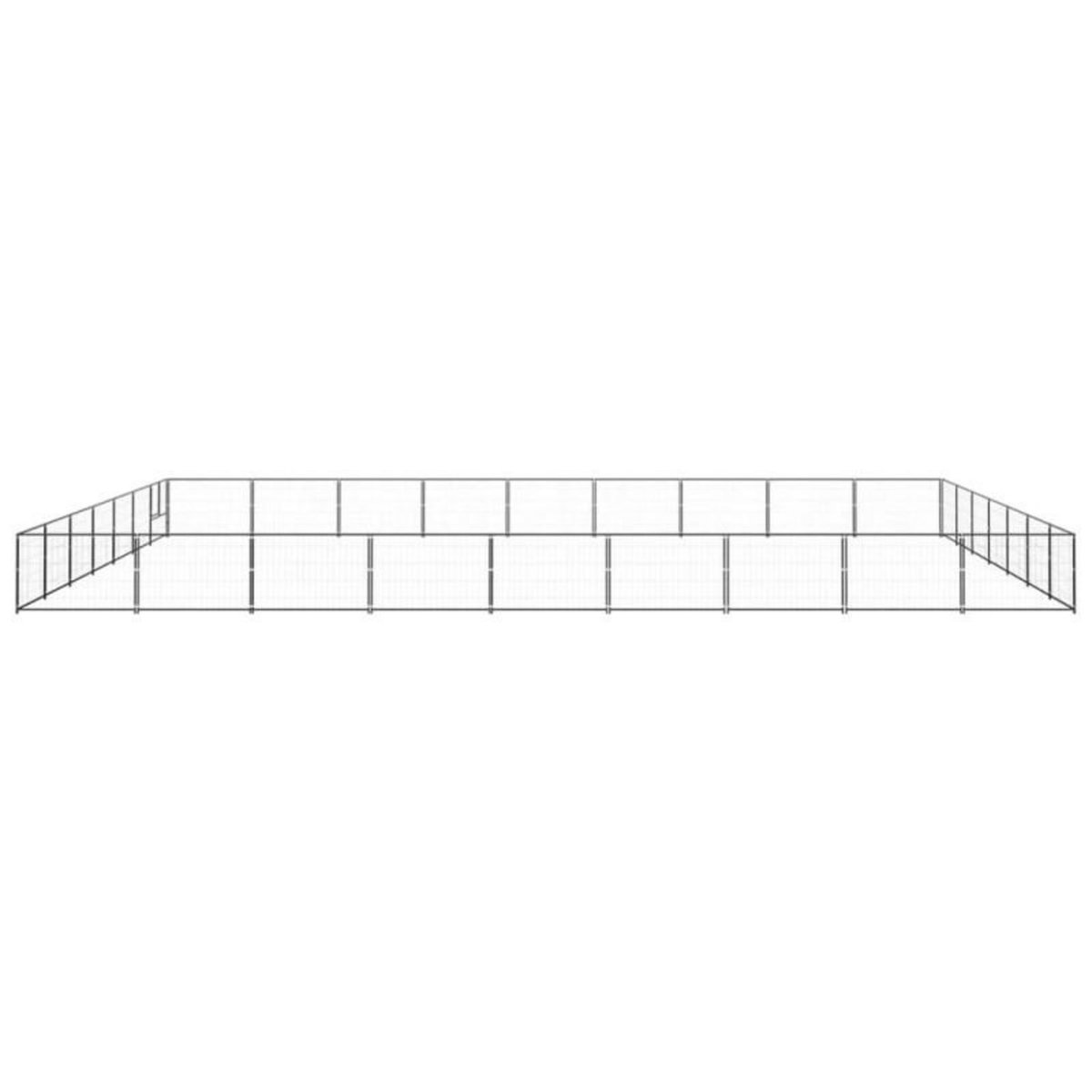 VIDAXL Chenil Noir 63 m² Acier