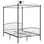 Voir la diapositive 2 : VIDAXL Cadre de lit a baldaquin Noir Metal 120 x 200 cm