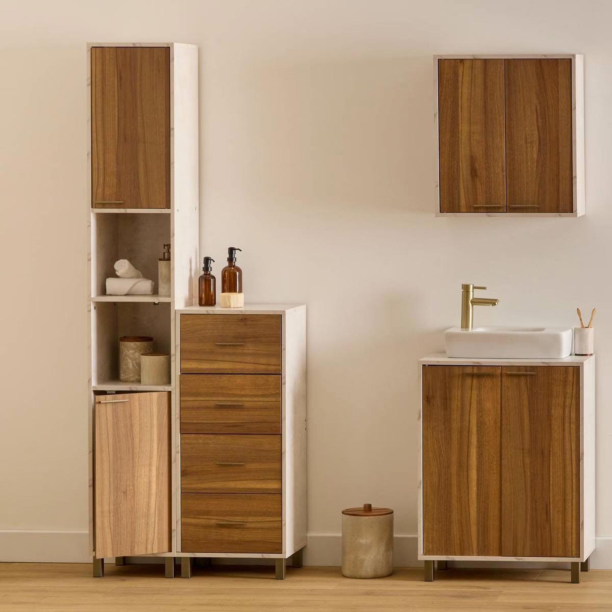 Voir la diapositive 3 : FIVE Colonne de salle de bain  côme  194cm beige