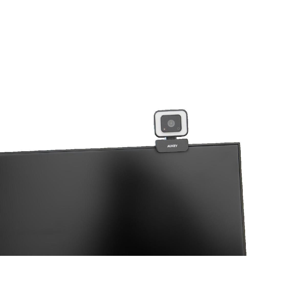 AUVRAY Webcam AUKEY Full HD 1080p avec éclairage annulaire LED