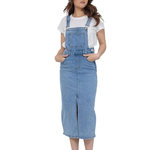 MONDAY PREMIUM Robe Salopette en Jean  Femme Monday Premium. Coloris disponibles : Bleu