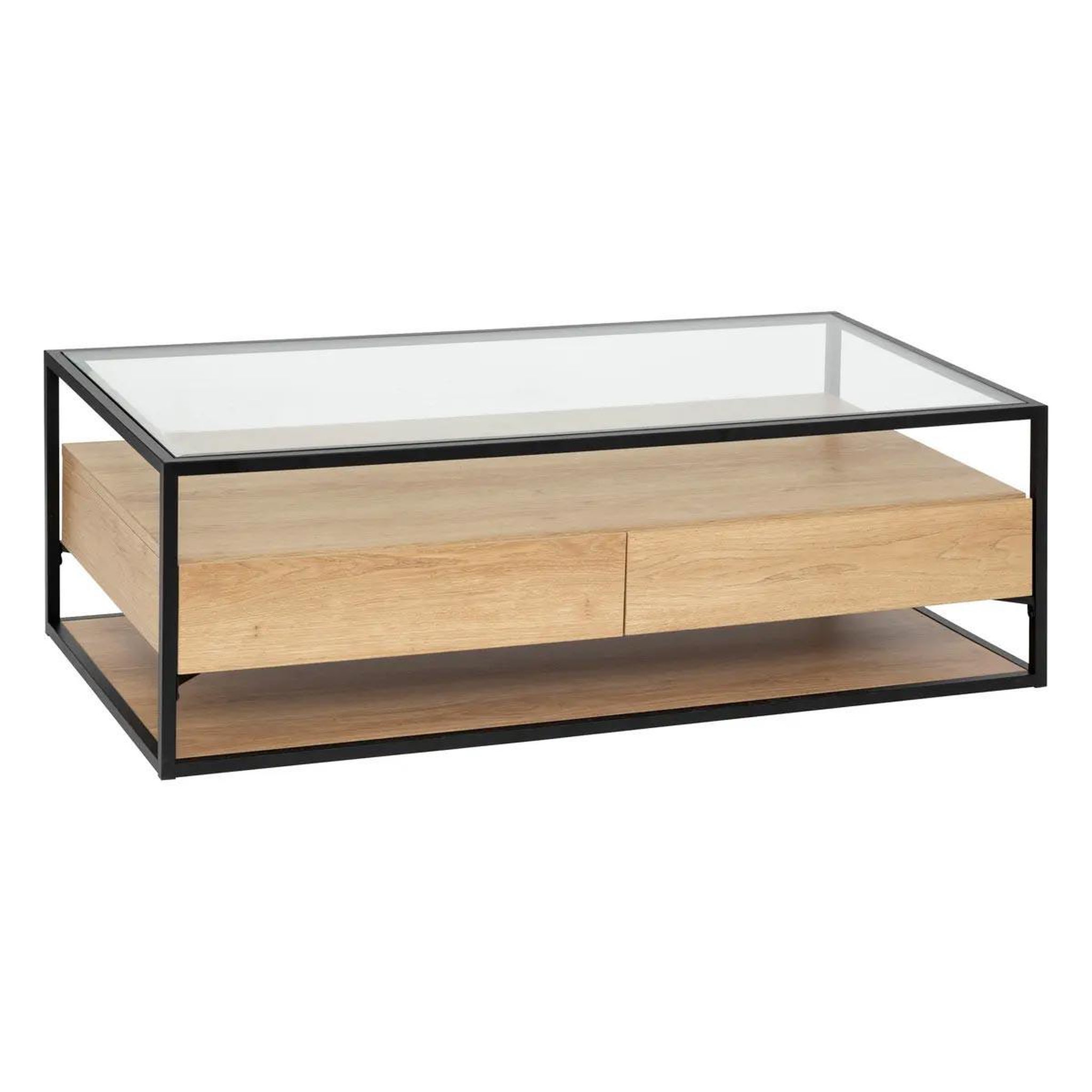 ATMOSPHERA Table basse 2 tiroirs  aldéa  120cm naturel