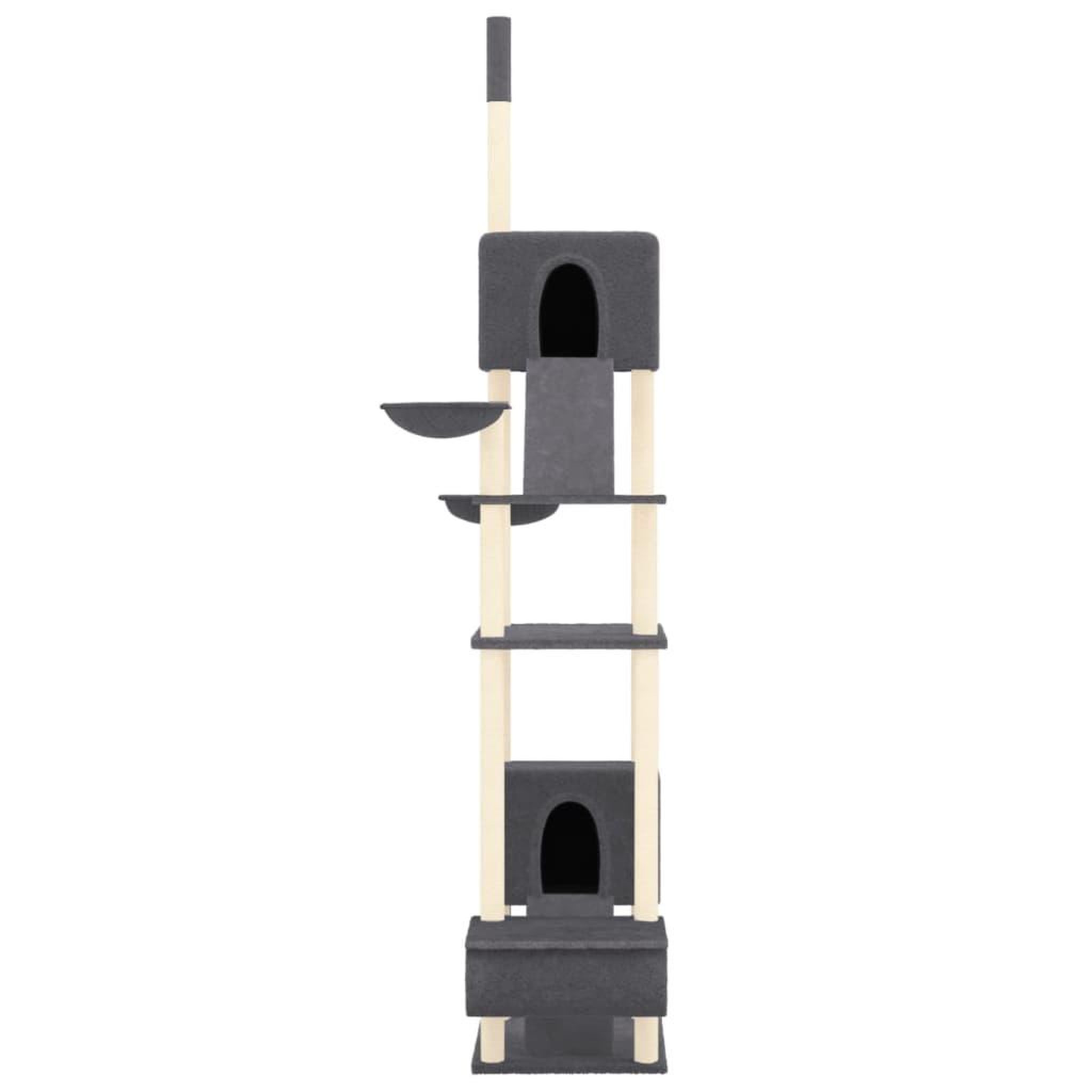 Voir la diapositive 3 : VIDAXL Arbre a chat du sol au plafond Gris fonce 277-303 cm