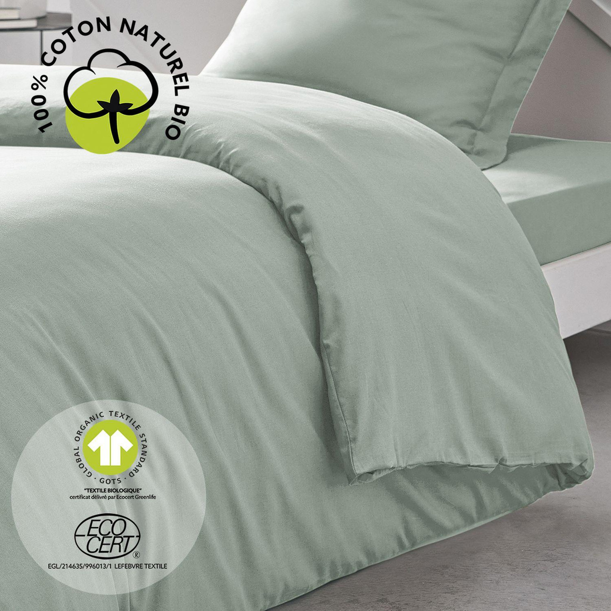 Voir la diapositive 2 : Today Housse de couette 1 place - 100% coton BIO