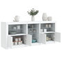 Voir la diapositive 4 : VIDAXL Buffet avec lumieres LED blanc 162x37x67 cm