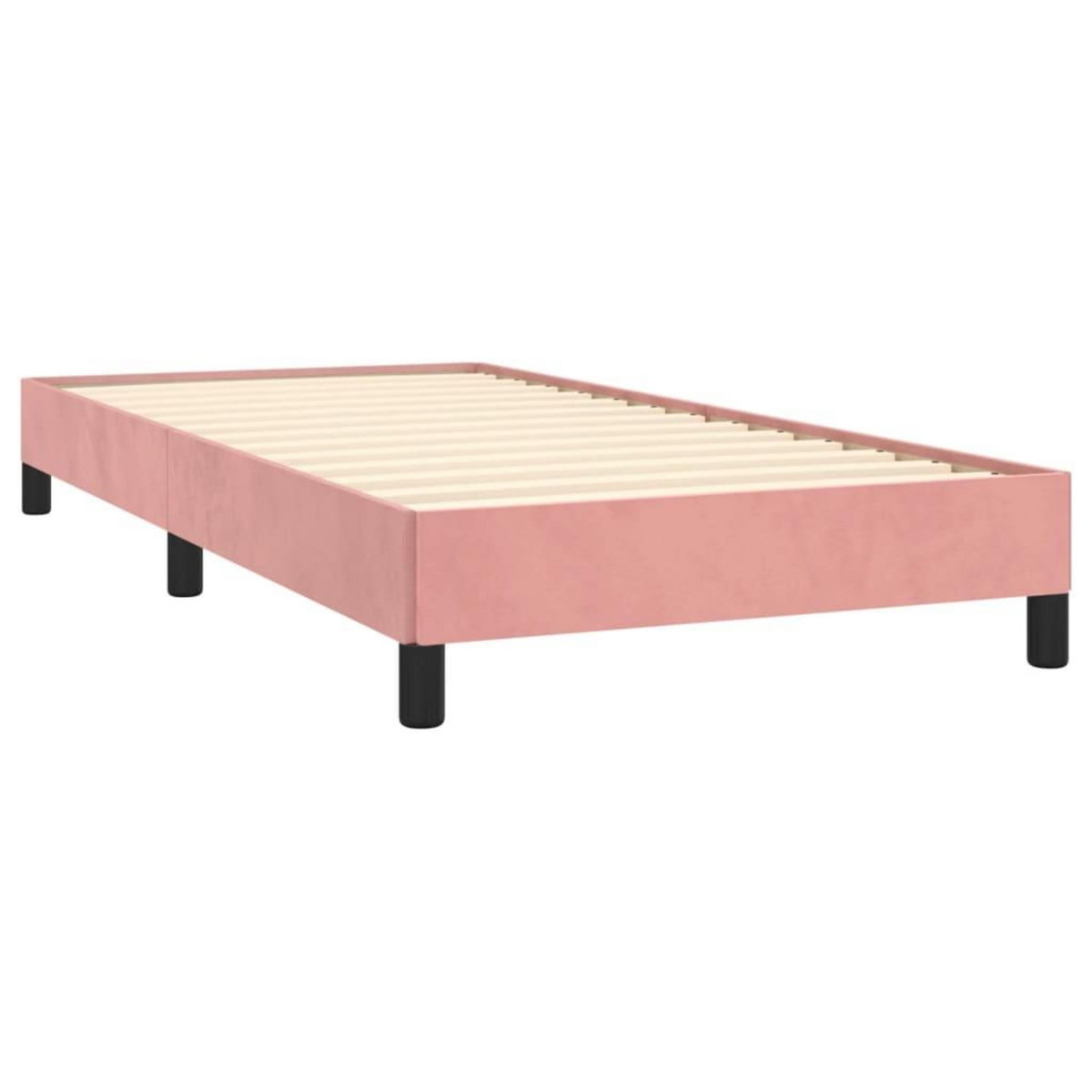 VIDAXL Cadre de lit sans matelas rose 90x200 cm velours