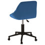 Voir la diapositive 5 : VIDAXL Chaise pivotante de bureau Bleu Velours
