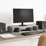 Voir la diapositive 1 : VIDAXL Support de moniteur réglable sonoma gris bois d ingénierie