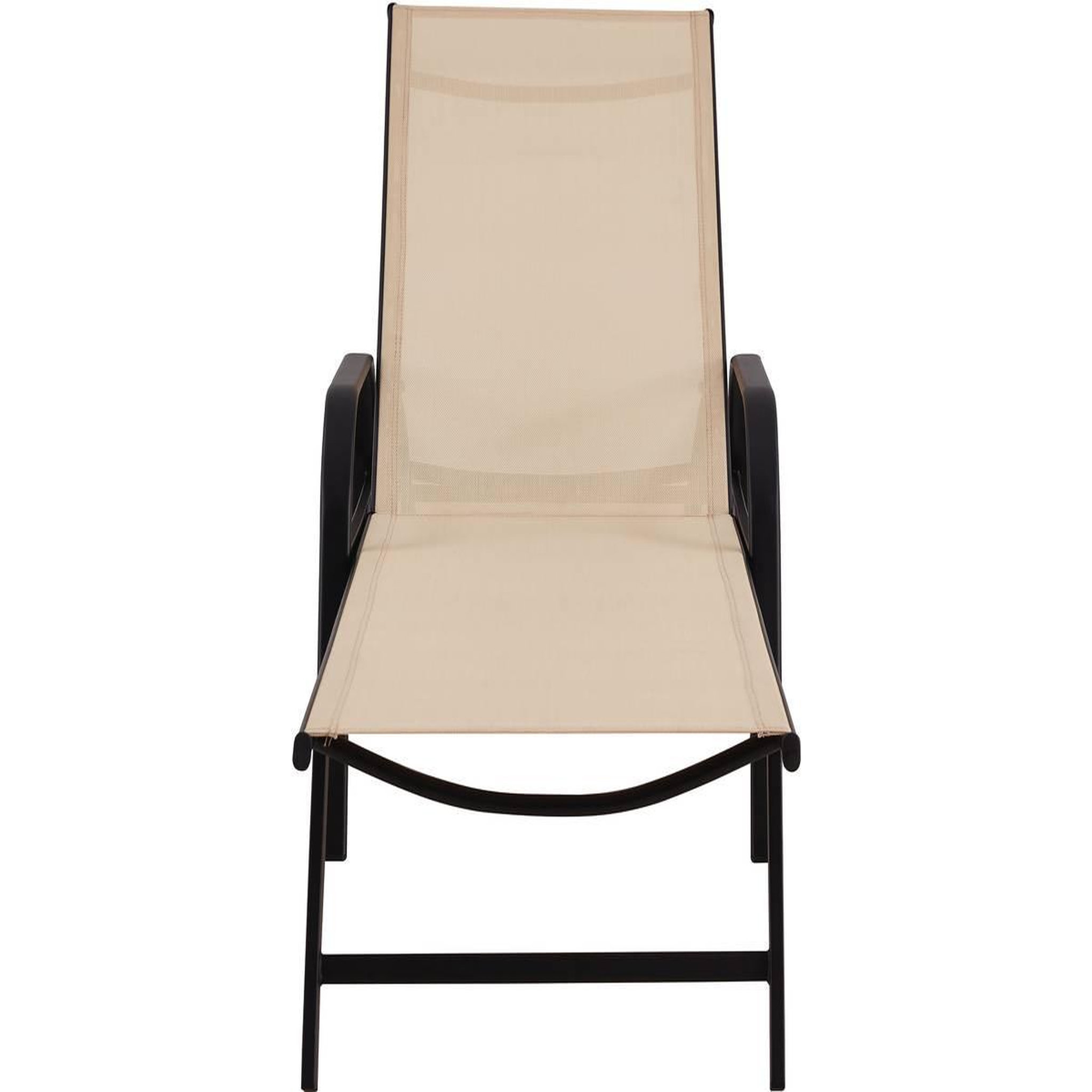 Voir la diapositive 2 : Habitat et Jardin Lot de 2 bains de soleil en métal  farniente  - beige