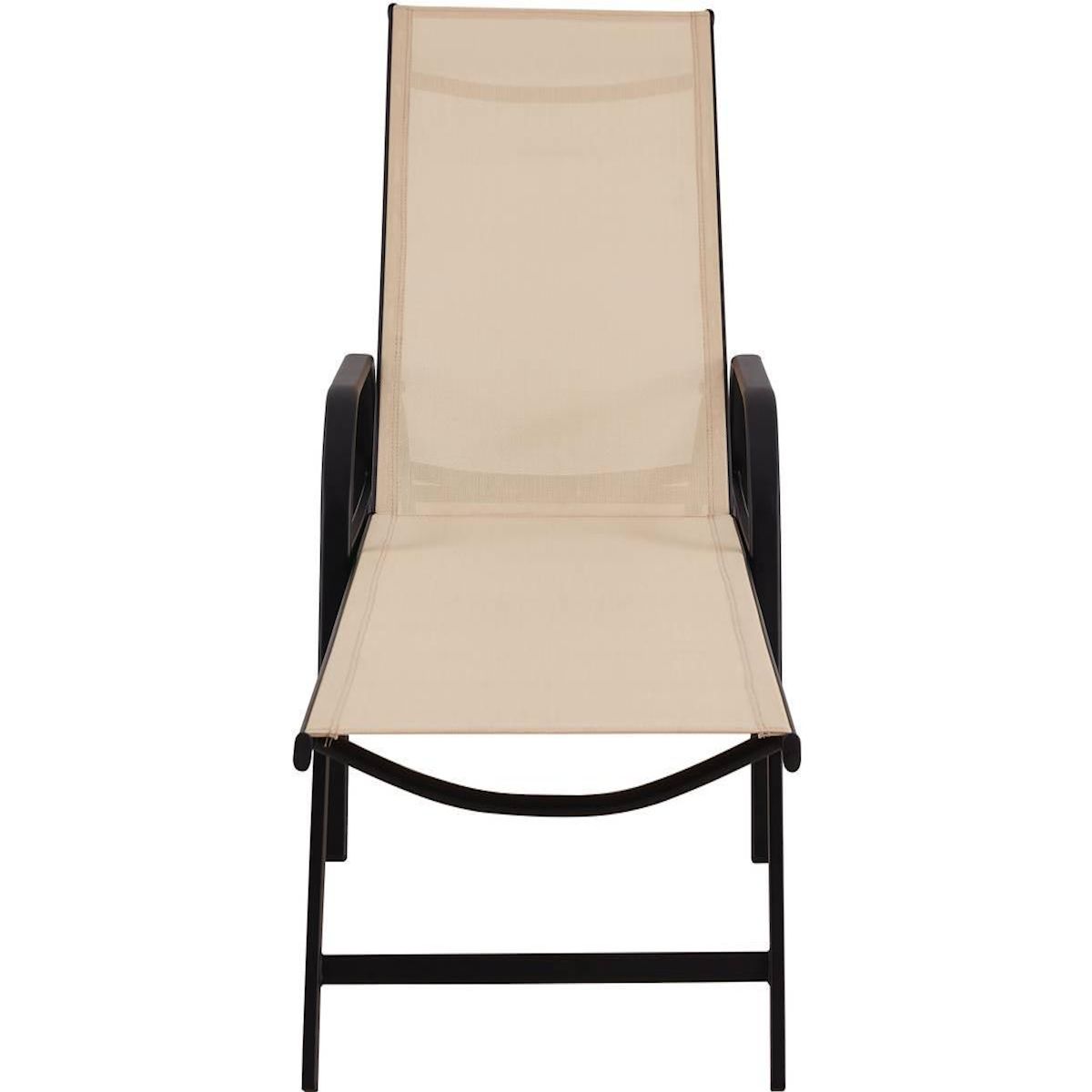 Habitat et Jardin Lot de 2 Bains de soleil en métal  Farniente  - Beige