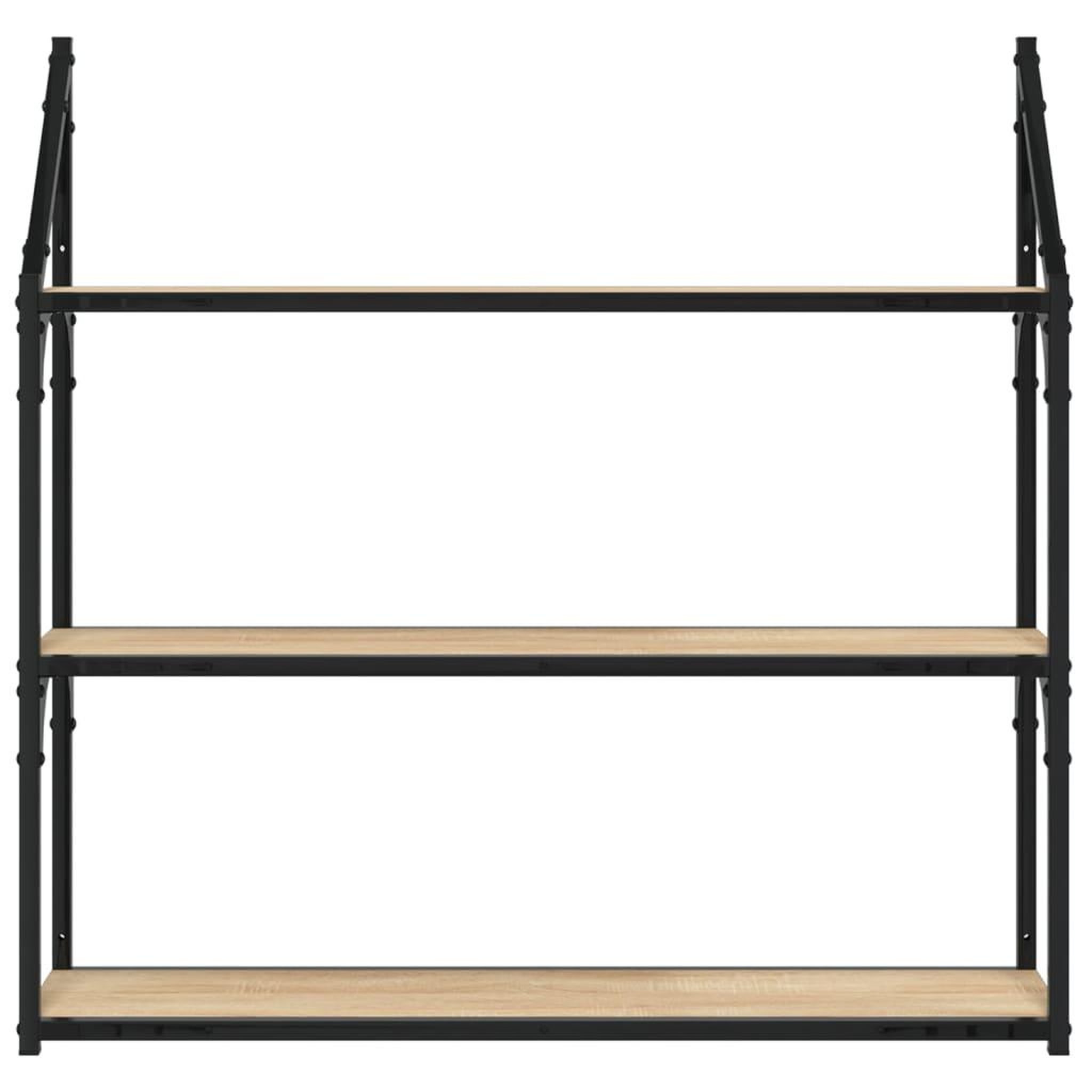Voir la diapositive 4 : VIDAXL Etagere murale 3 niveaux chene sonoma 80x21x78,5 cm