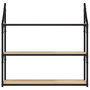 Voir la diapositive 4 : VIDAXL Etagere murale 3 niveaux chene sonoma 80x21x78,5 cm