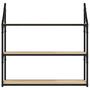 Voir la diapositive 4 : VIDAXL Etagere murale 3 niveaux chene sonoma 80x21x78,5 cm