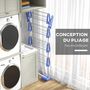 Voir la diapositive 6 : HOMCOM Séchoir à linge étendoir pliable ailes latérales 4 niveaux