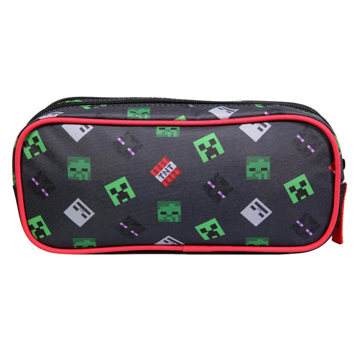 Bagtrotter BAGTROTTER  Trousse scolaire 2 compartiments Minecraft Noir