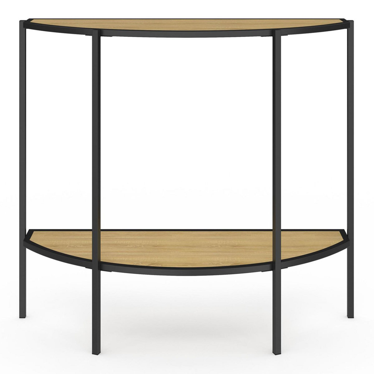 ID MARKET Console demi-lune DETROIT 1 étagère design industriel