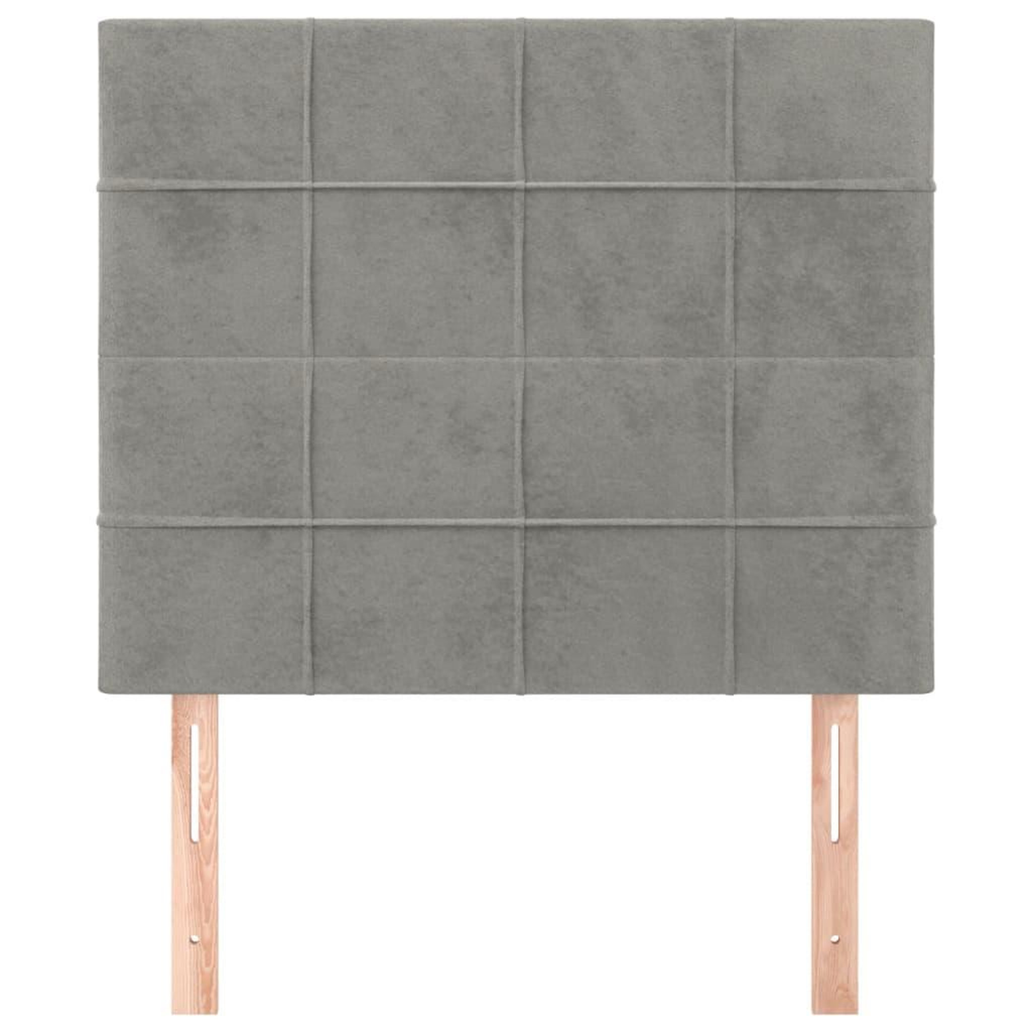 Voir la diapositive 3 : VIDAXL Tetes de lit 2 pcs Gris clair 90x5x78/88 cm Velours