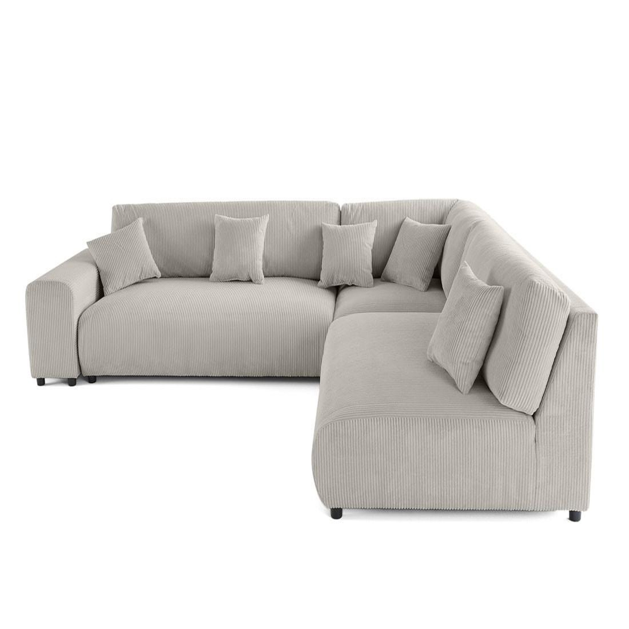 Voir la diapositive 4 : LISA DESIGN Garance - canapé modulable d'angle droit - 6 places - en velours côtelé