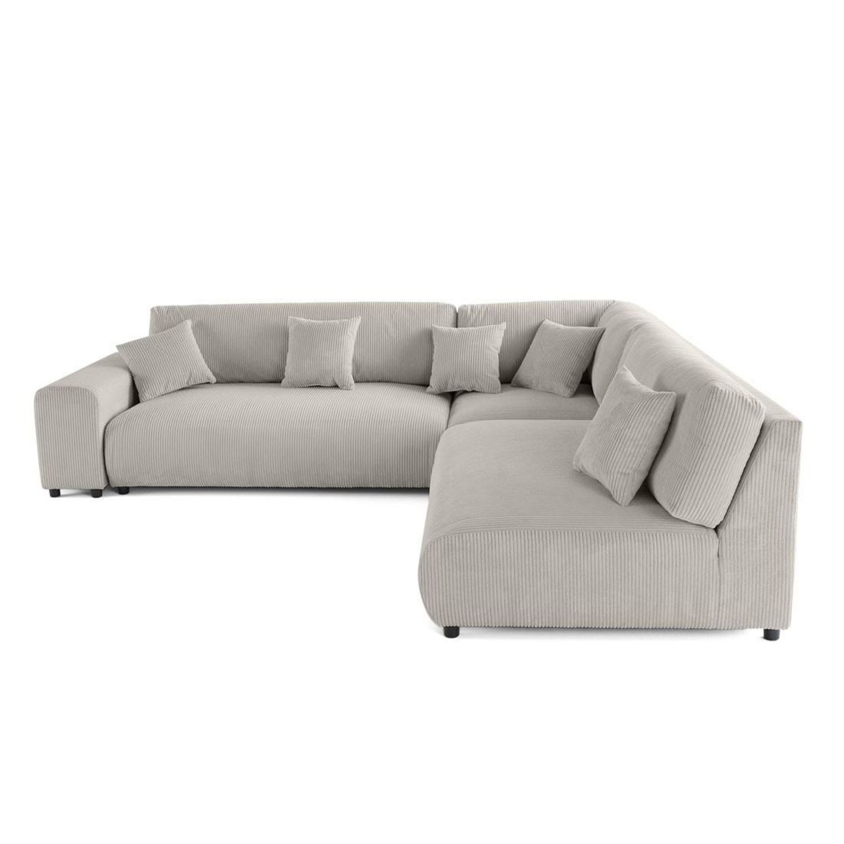 LISA DESIGN Garance - canapé modulable d'angle droit - 6 places - en velours côtelé