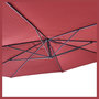 Voir la diapositive 3 : GARDENSTAR Parasol déporté octogonale - Aluminium et polyester - 3x4m - Rouge dahlia