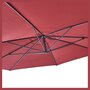 GARDENSTAR Parasol déporté octogonale - Aluminium et polyester - 3x4m - Rouge dahlia