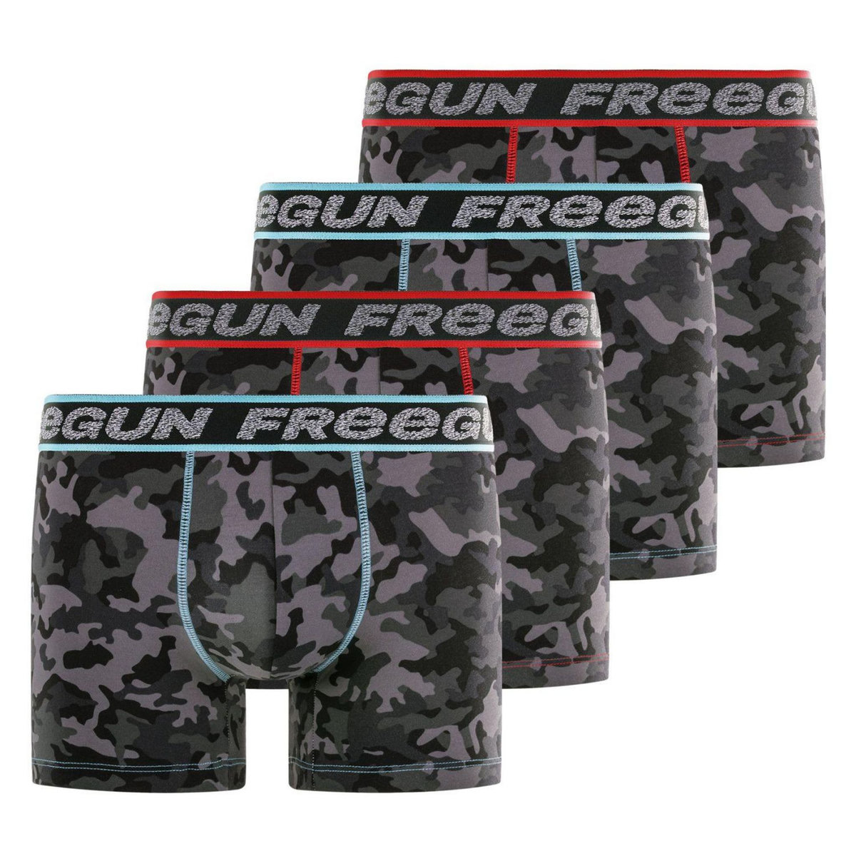 FREEGUN Lot de 4 boxers homme dynamique