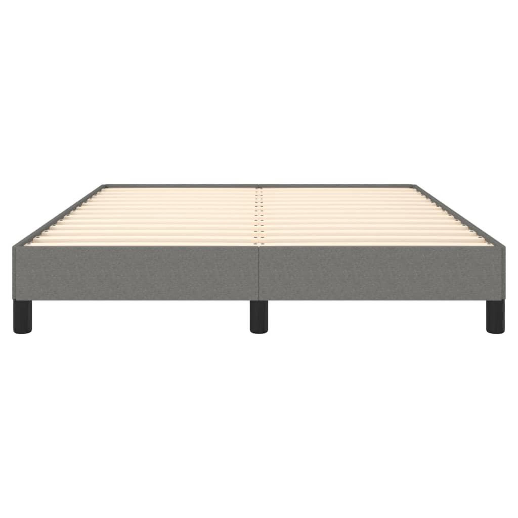 Voir la diapositive 5 : VIDAXL Cadre de lit sans matelas gris fonce 140x200 cm tissu