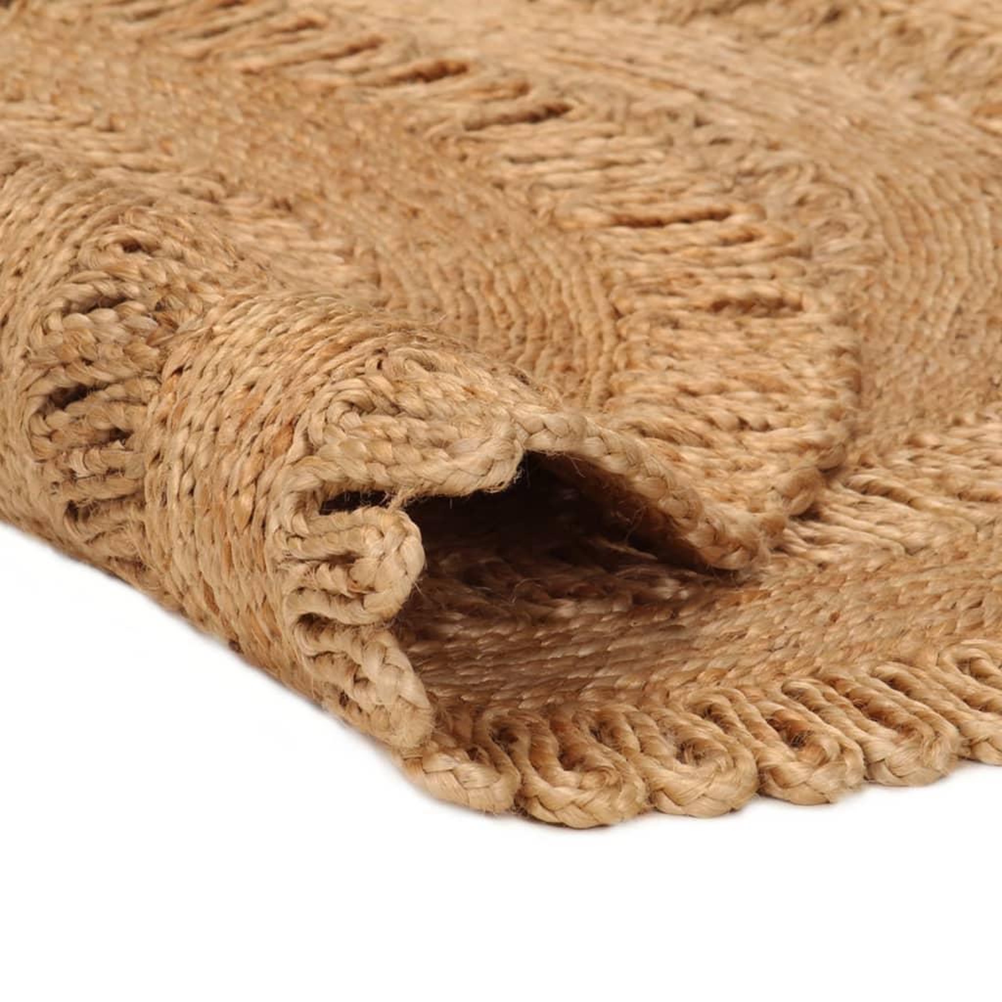 Voir la diapositive 5 : VIDAXL Tapis Jute tresse a la main 150 cm Rond