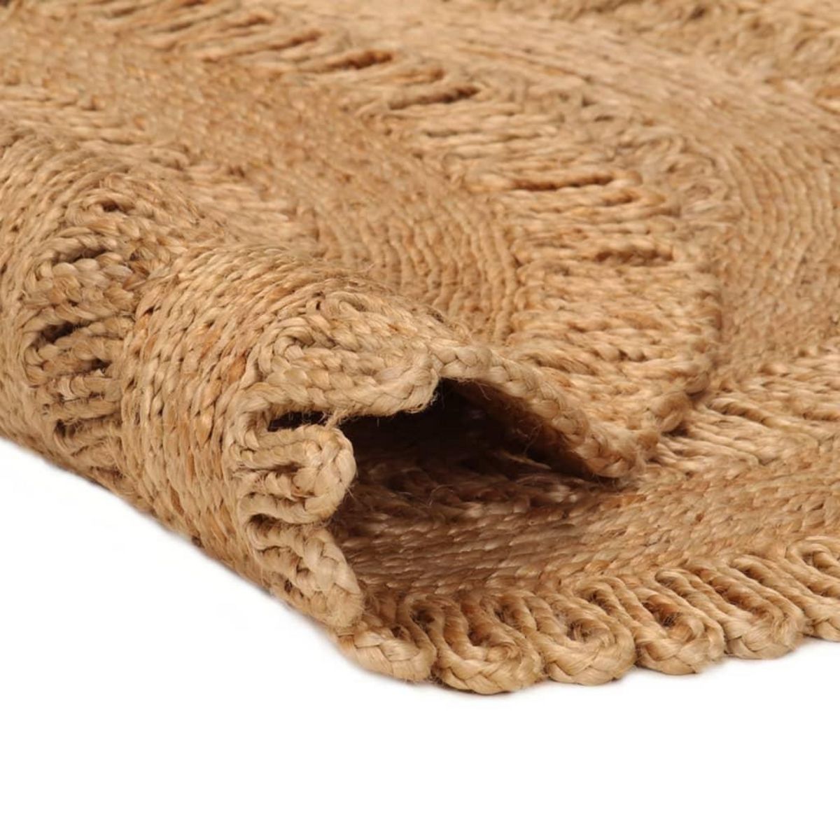 VIDAXL Tapis Jute tresse a la main 150 cm Rond