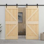 VIDAXL Porte coulissante avec kit de quincaillerie 80x210cm Pin massif