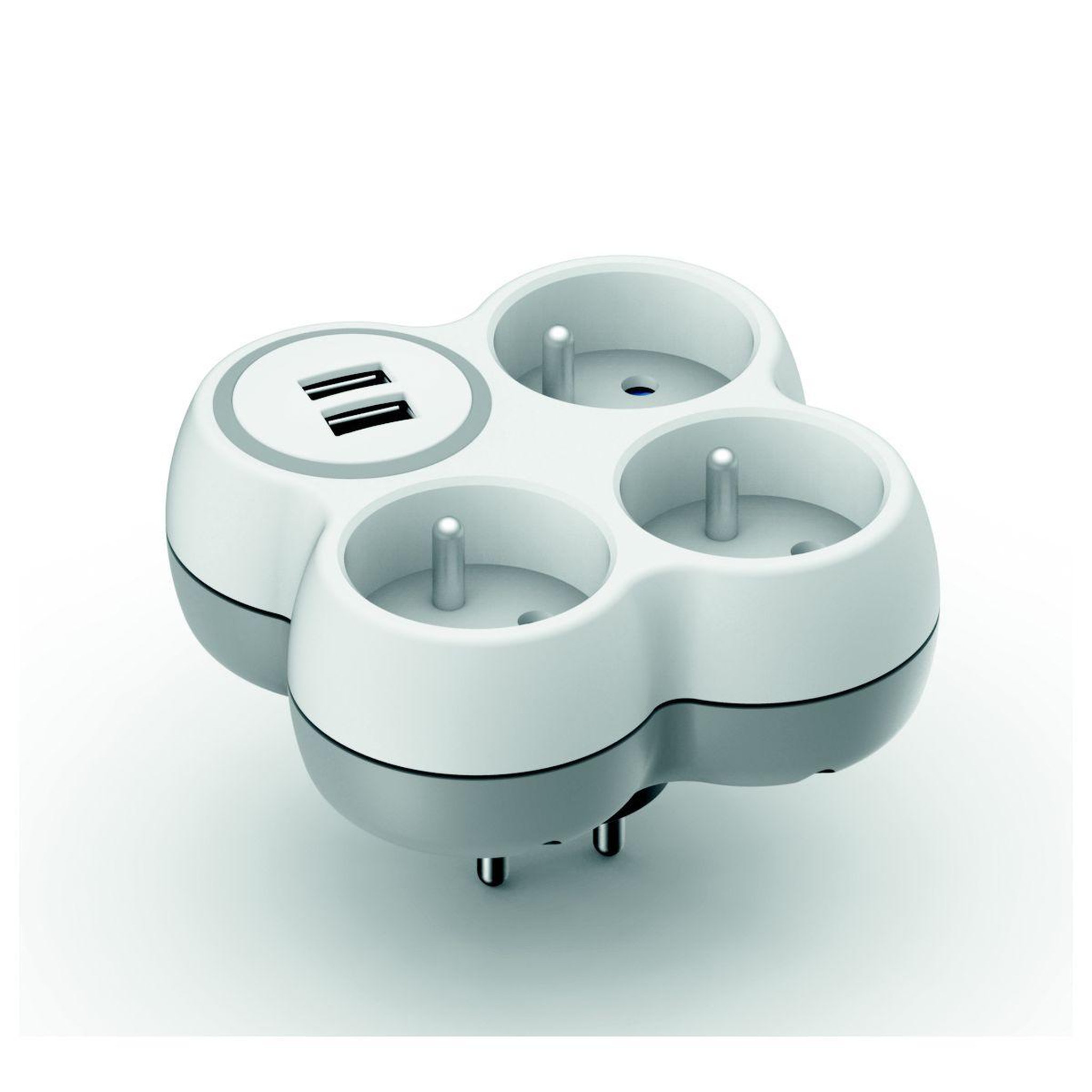ZENITECH Multiprise 16A + 2 ports USB
