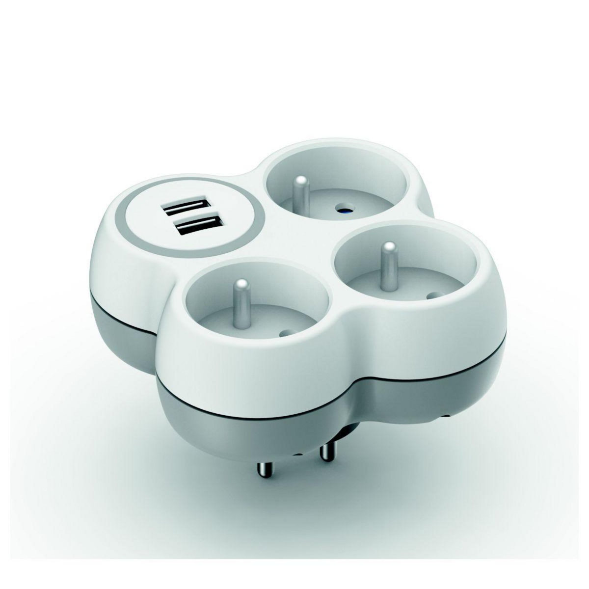 ZENITECH Multiprise 16A + 2 ports USB