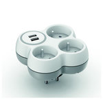 ZENITECH Multiprise 16A + 2 ports USB