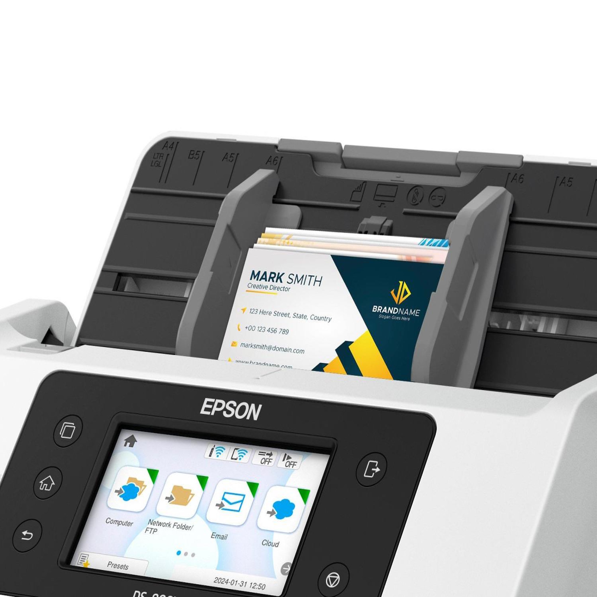 Voir la diapositive 3 : Epson Epson workforce ds-800wn alimentation feuille à feuille de scanner 600 x 600 dpi a4 blanc