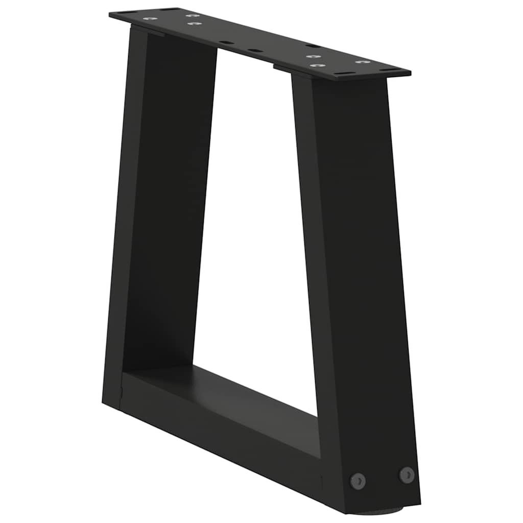 Voir la diapositive 4 : VIDAXL Pieds de table a manger forme V 2 pcs noir 30x(30-31,3)cm acier