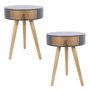 Voir la diapositive 1 : The Home Deco Factory Lot de 2 tables de chevet scandinaves Nora