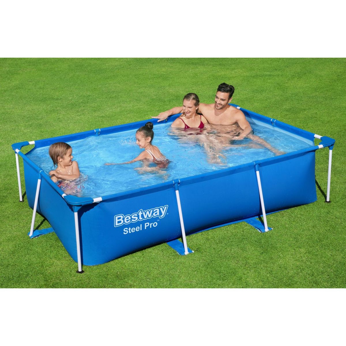 BESTWAY Piscine tubulaire rectangulaire - 259x170x61cm - STEEL MAX™