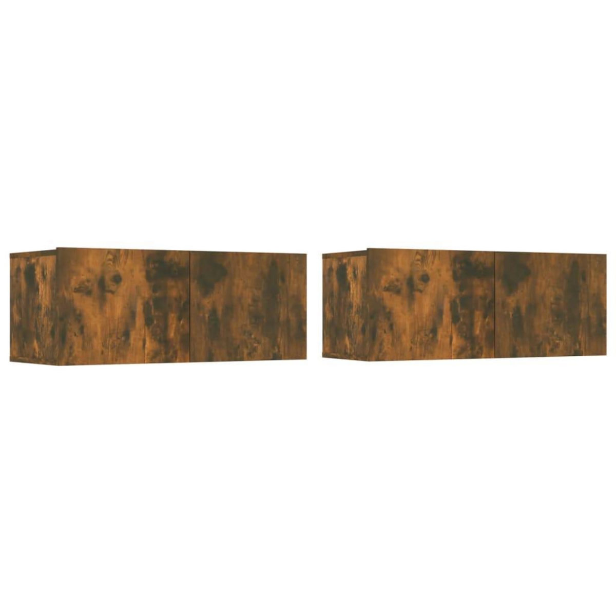 VIDAXL Ensemble de meubles TV 4 pcs Chene fume Bois d'ingenierie