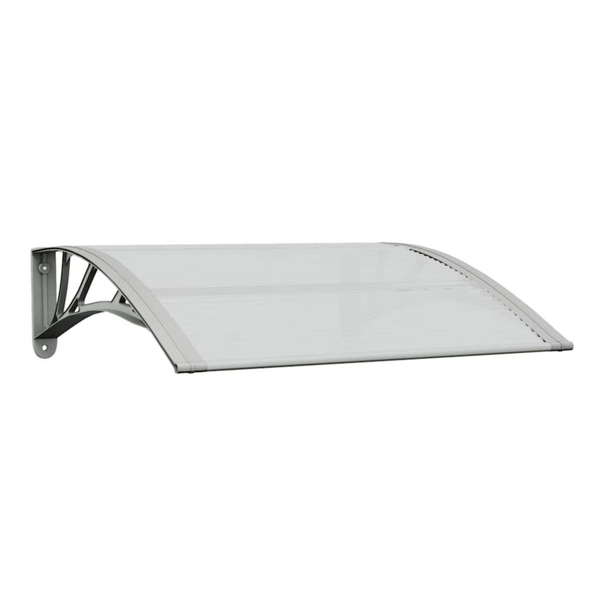 VIDAXL Auvent de porte gris et transparent 80 x 75 cm en polycarbonate