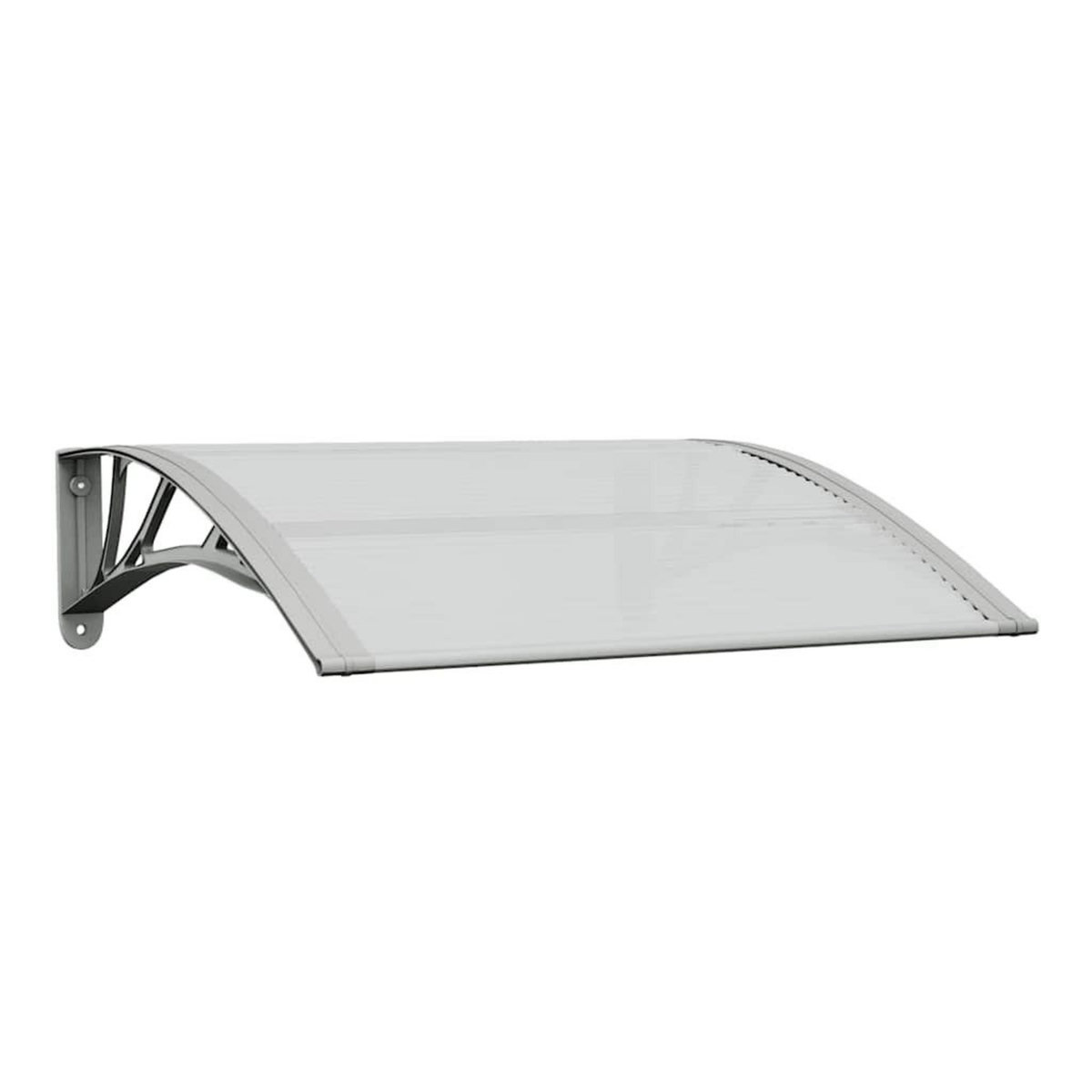 VIDAXL Auvent de porte gris et transparent 80 x 75 cm en polycarbonate
