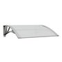 Voir la diapositive 2 : VIDAXL Auvent de porte gris et transparent 80 x 75 cm en polycarbonate