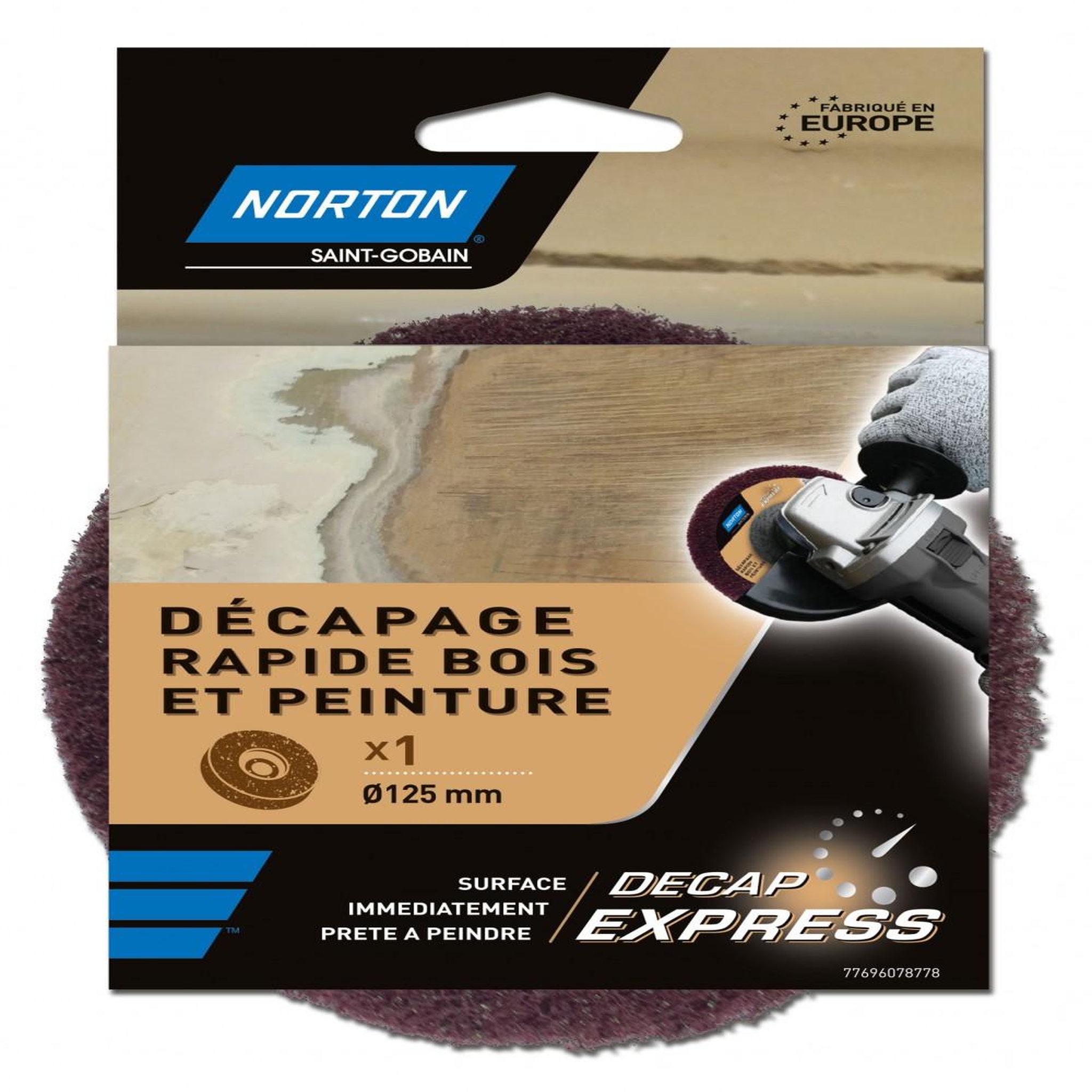 Norton Disque décapant express NORTON, 125 mm, bois et vernis