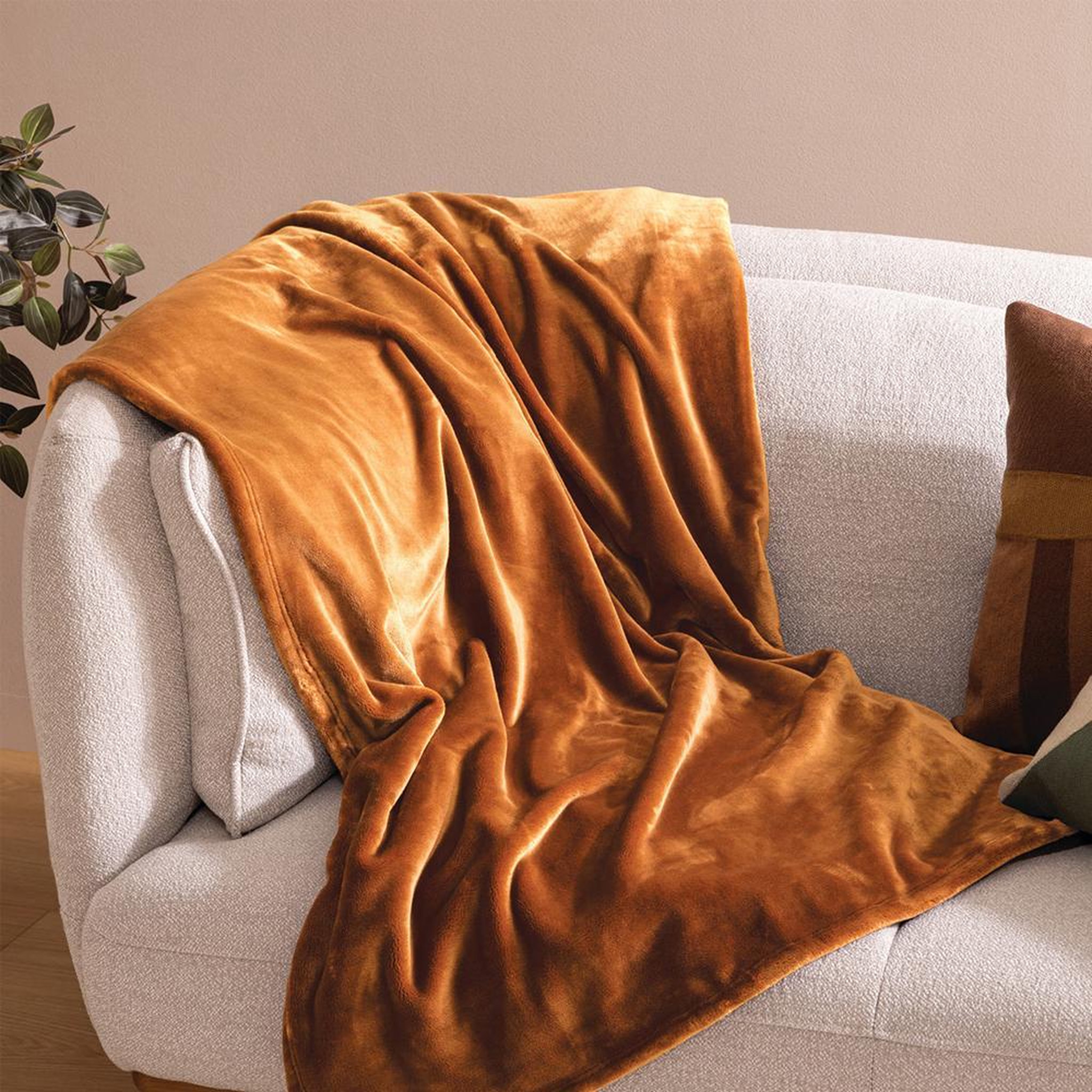 Voir la diapositive 5 : ATMOSPHERA Plaid flanelle  Foncé Atmosphera 180x230 Cuddly