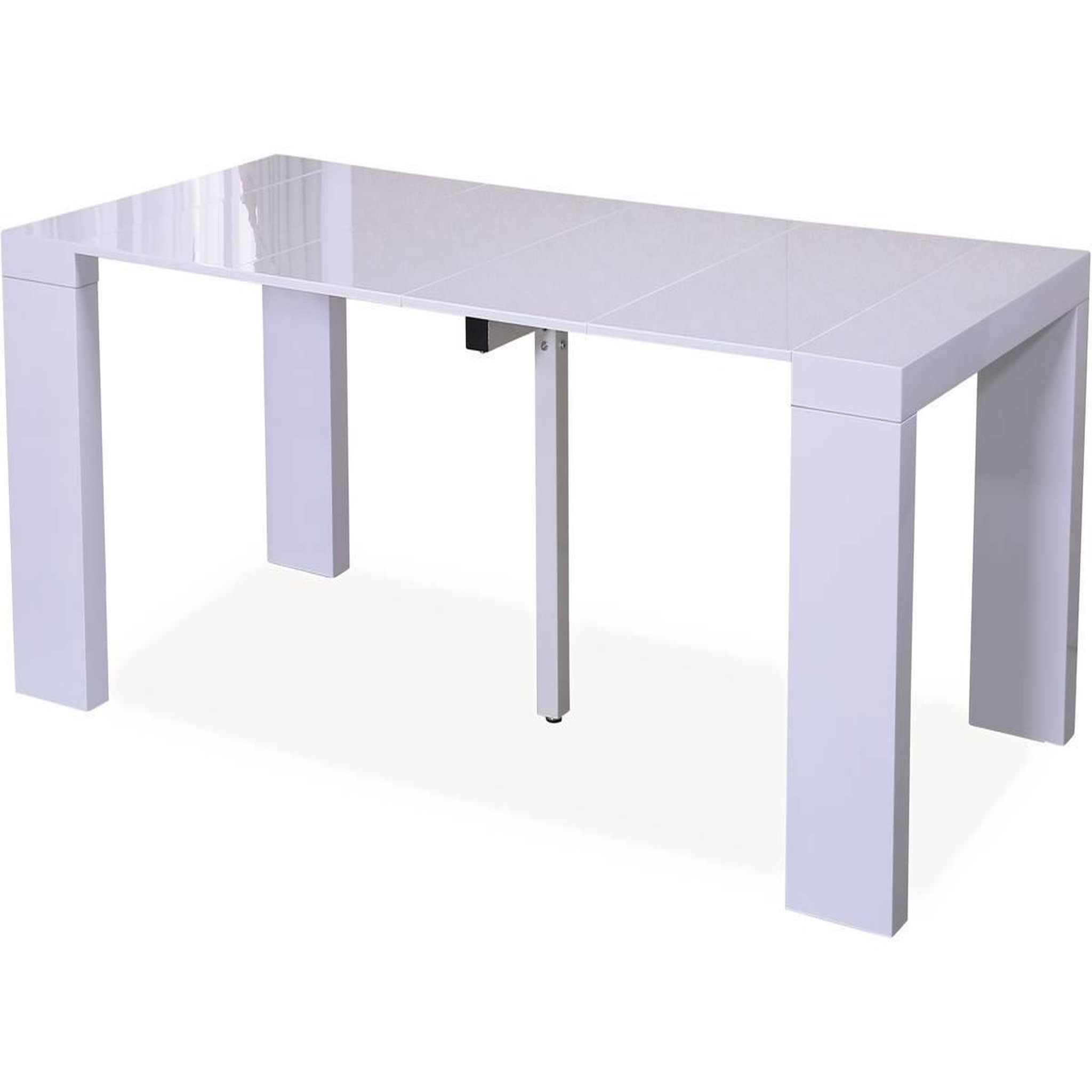 Habitat et Jardin Table repas extensible  dina  - 200/40 x 94 x 75 cm - blanc laqué