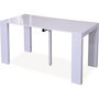 Voir la diapositive 1 : Habitat et Jardin Table repas extensible  Dina  - 200/40 x 94 x 75 cm - Blanc laqué