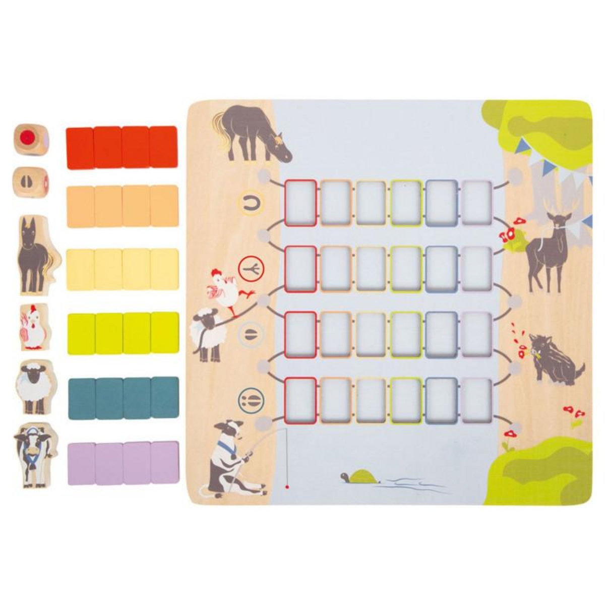 SMALL FOOT Small Foot - Wooden Game Bridge Crossing Animals 12235
