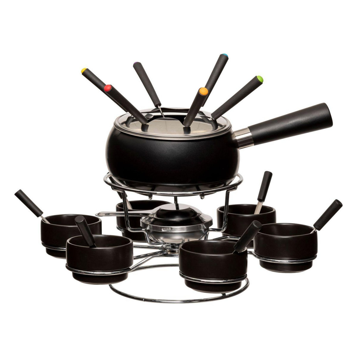 FIVE Service à fondue rotatif 6 personnes - Noir