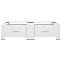 Voir la diapositive 3 : VIDAXL Socle double pour lave-linge et seche-linge avec tiroirs Blanc