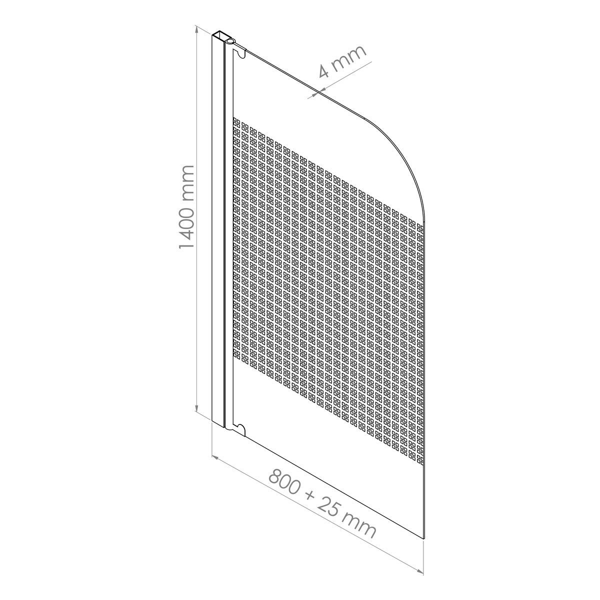 ONDEE ILAS Pare-baignoire 80x140cm